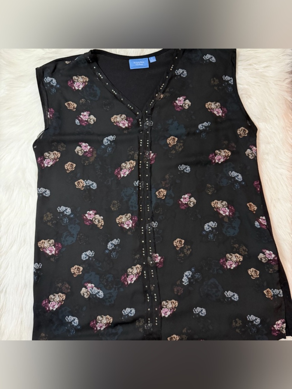 Simply Vera Vera Wang Floral Sleeveless Blouse